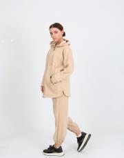 bej kapşonlu eşortman takım