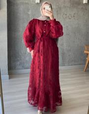 kırmızı lena elbise