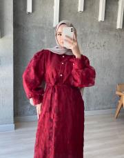 kırmızı lena elbise 2